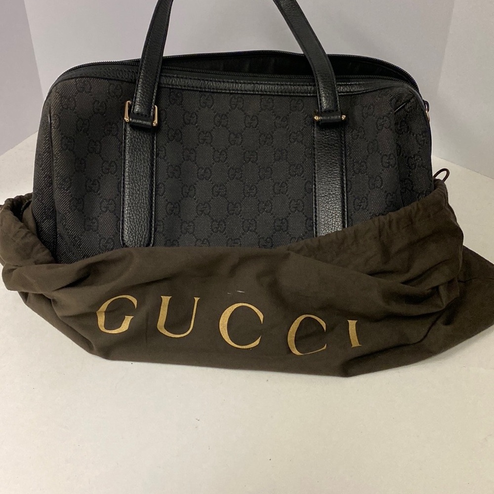 Gucci Black Monogram Handbag